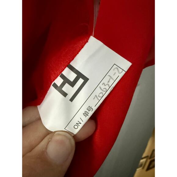 Long Red Dress Bridgerton Inspired Size 12 NWT - Picture 6 of 8